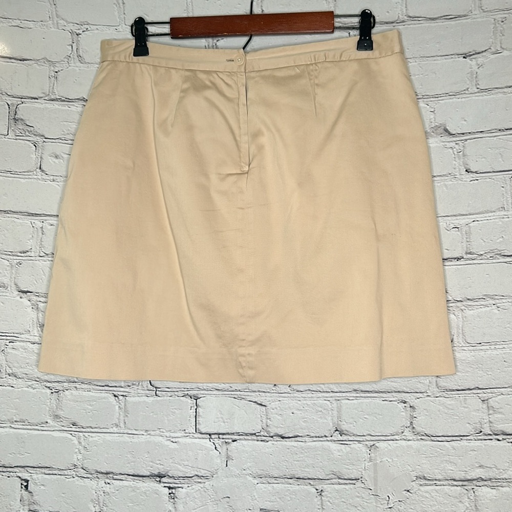Lilly Pulitzer Vintage Khaki Blue Pink Whale Accent Wrap Skort Size 10 - Picture 2 of 15